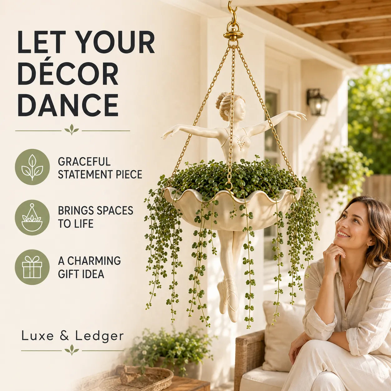 Ballet Dancer Planter – Romance &Elegance for Your Garden 🩰🌸