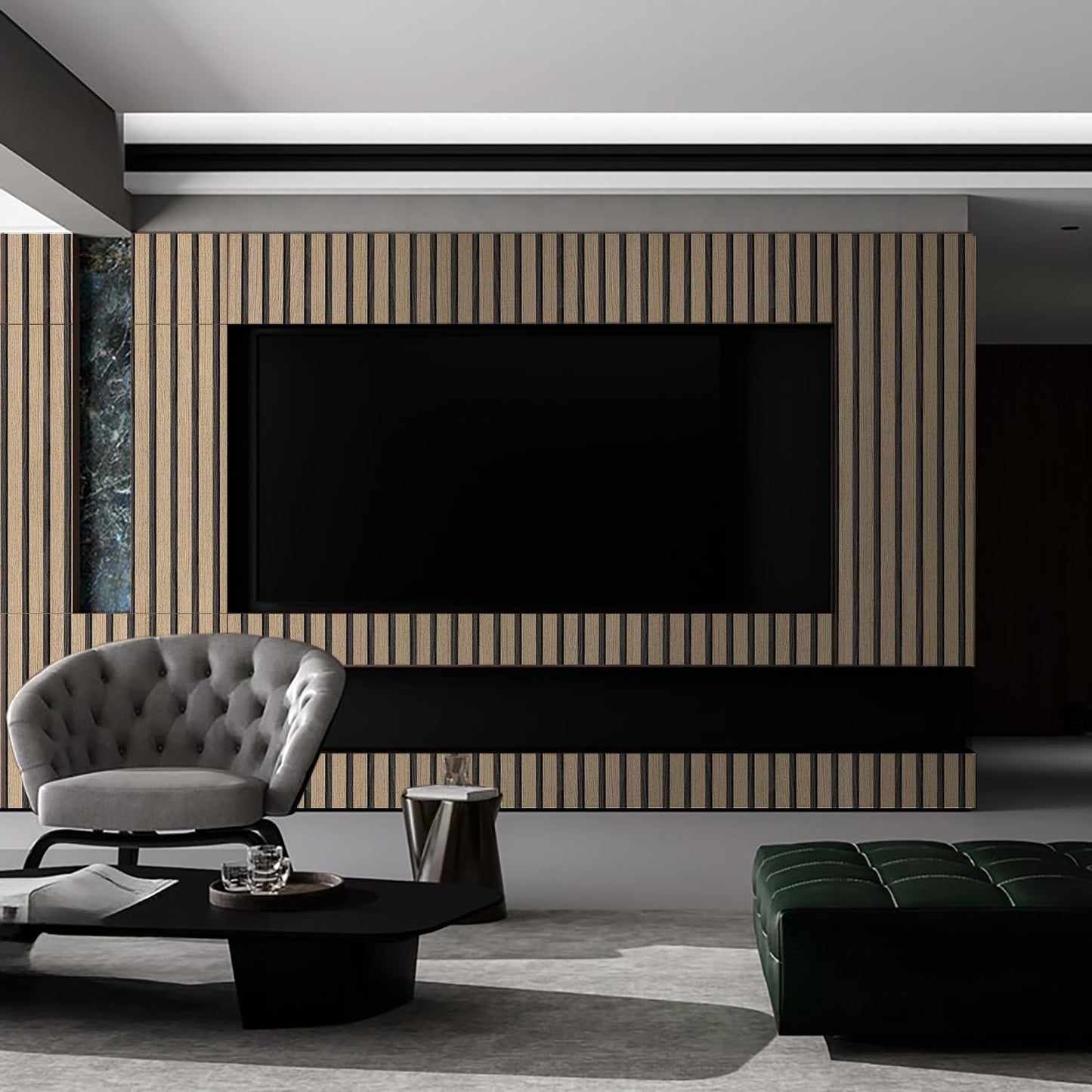 Peel & Stick 3D Wood Grain Wall Panels 🏠🌳