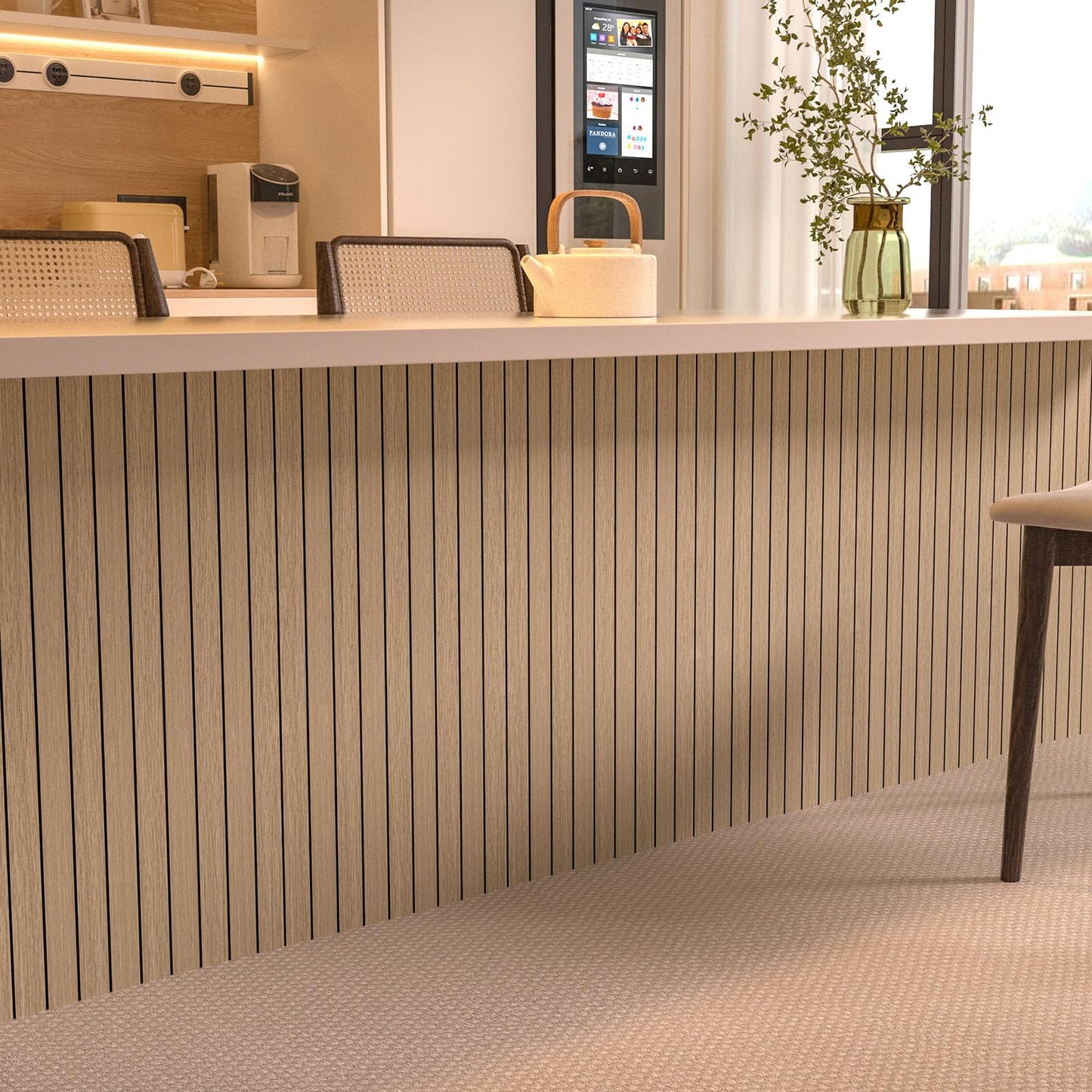 Peel & Stick 3D Wood Grain Wall Panels 🏠🌳