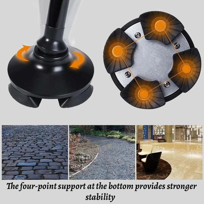 Multifunctional Folding Walking Cane for Seniors 🦯💡🚨