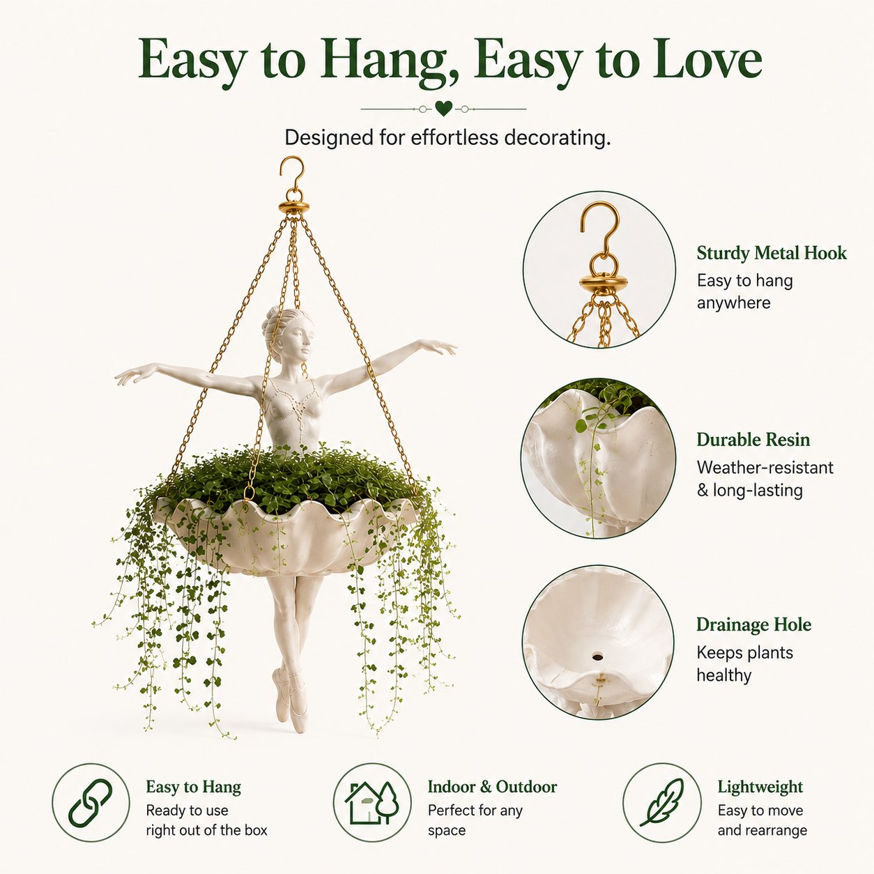 Ballet Dancer Planter – Romance &Elegance for Your Garden 🩰🌸