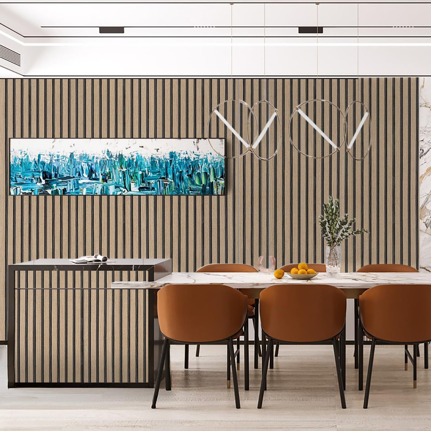Peel & Stick 3D Wood Grain Wall Panels 🏠🌳