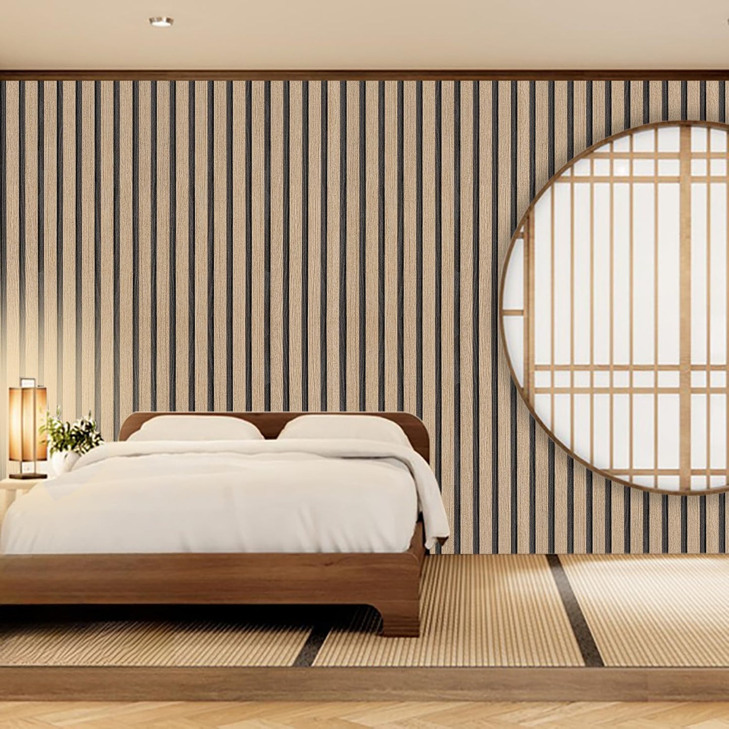 Peel & Stick 3D Wood Grain Wall Panels 🏠🌳