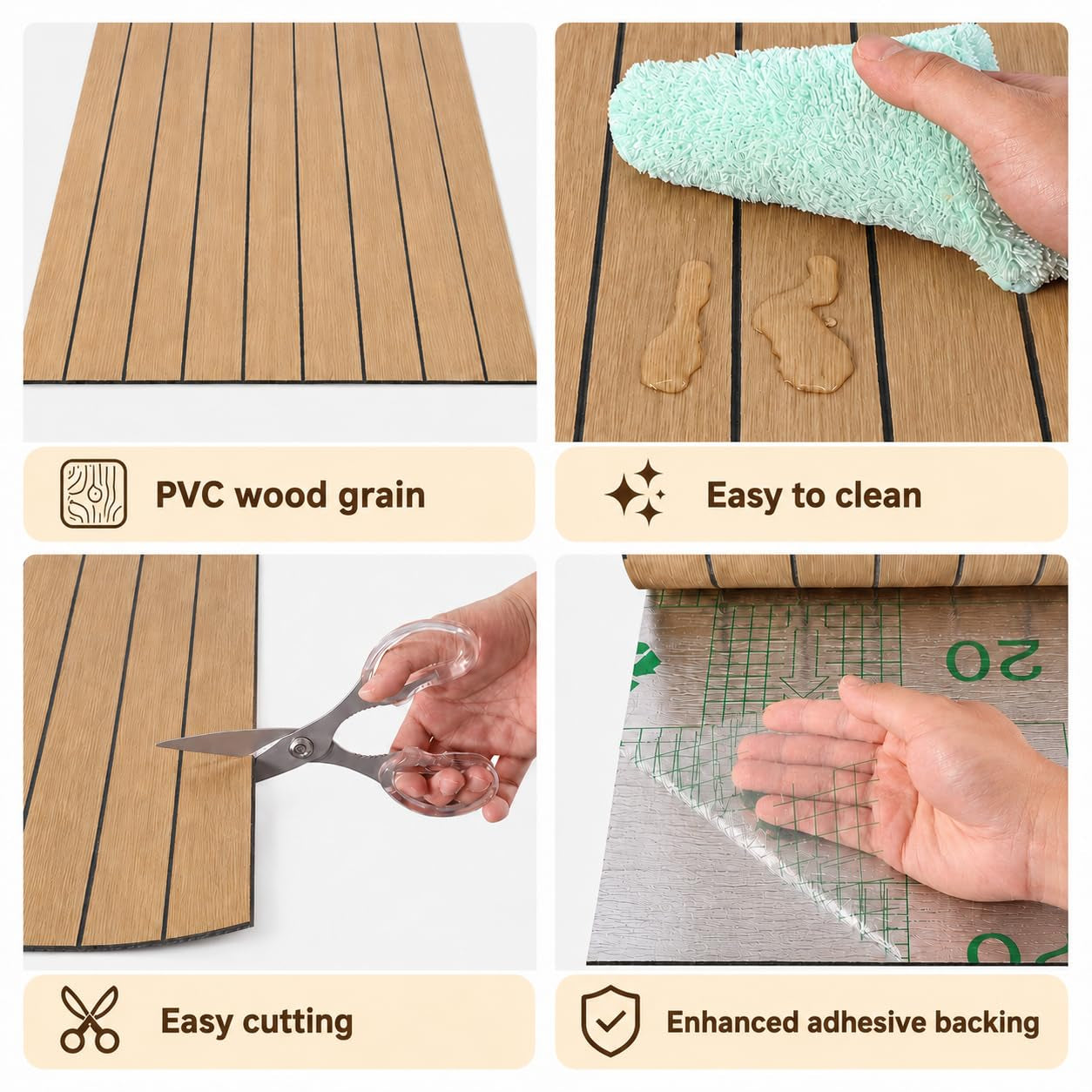 Peel & Stick 3D Wood Grain Wall Panels 🏠🌳