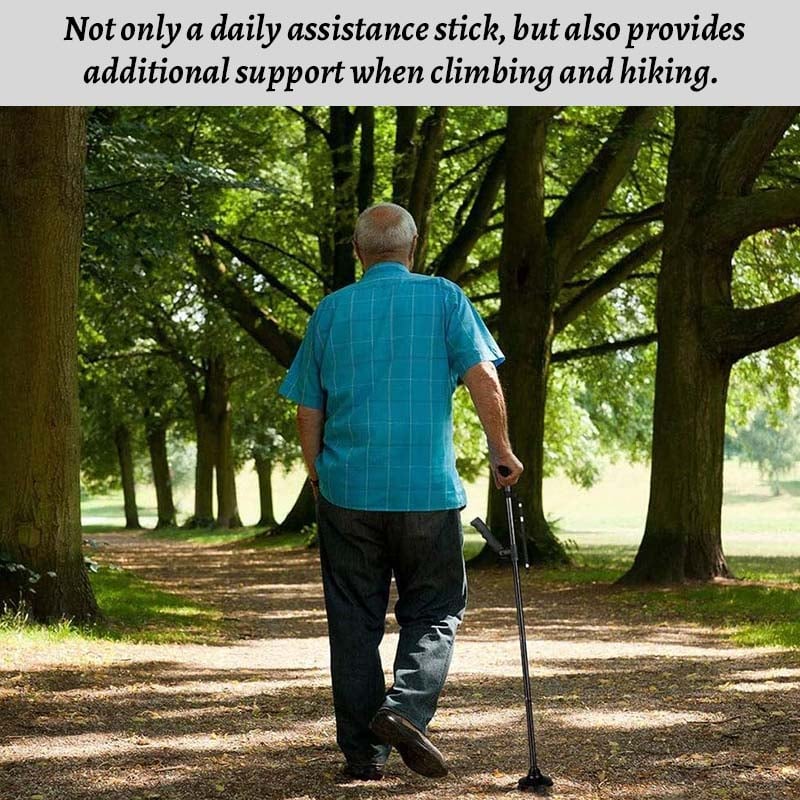Multifunctional Folding Walking Cane for Seniors 🦯💡🚨