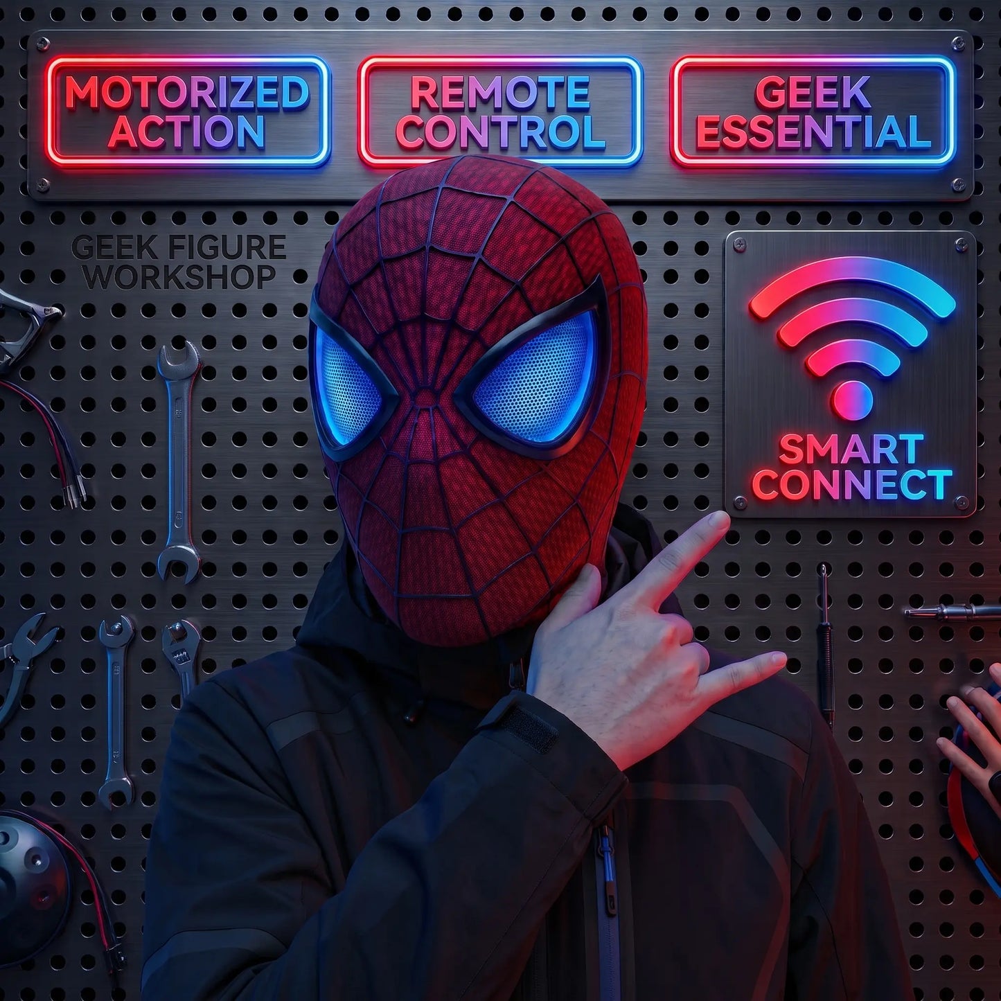 Officially Licensed Marvel Spider-Man LED Mask🕷️🎭✨