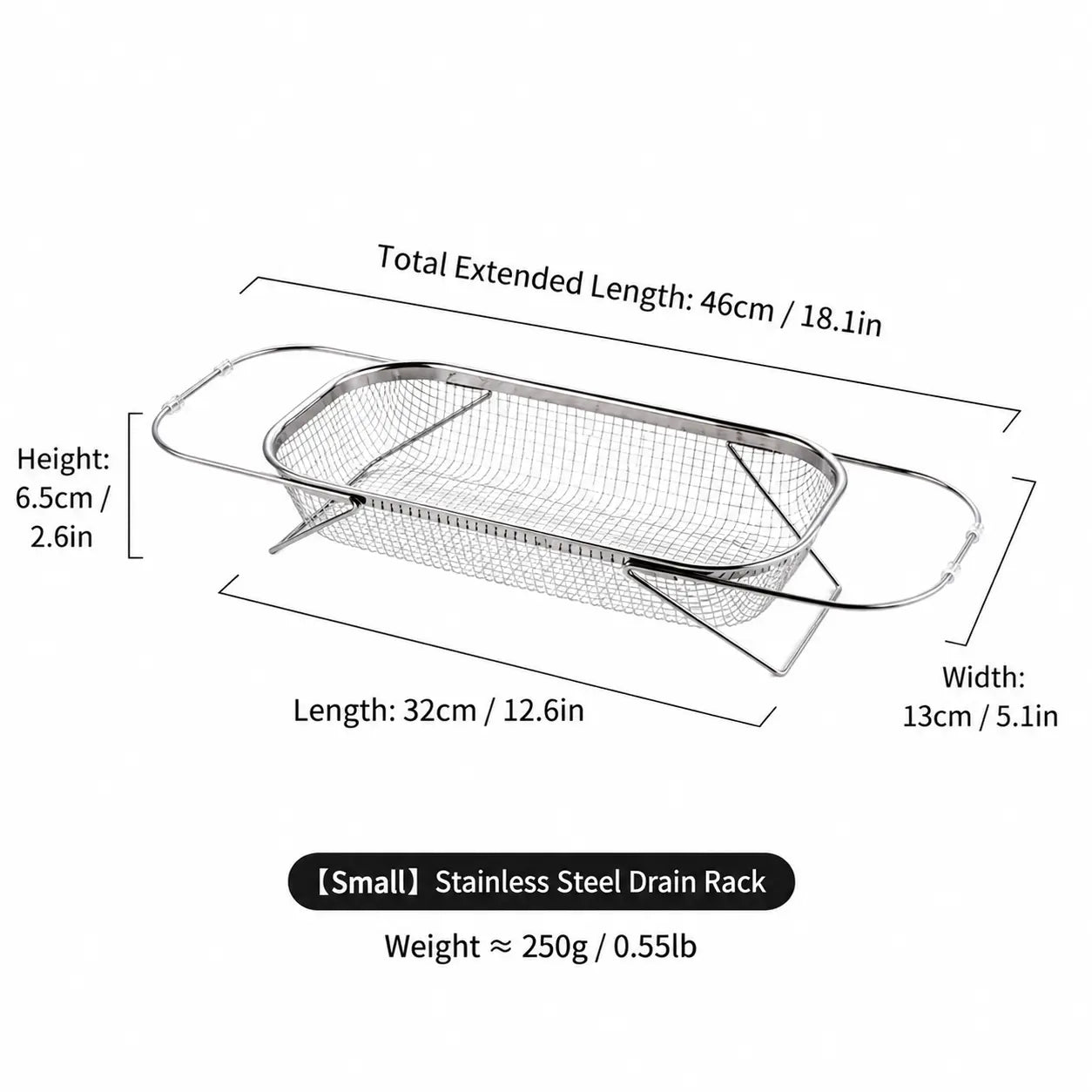 Stainless Steel Expandable Over-The-Sink Colander  🍝🥦🧼