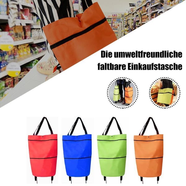 📢📢50% OFF !! ⏰2-in-1 Foldable Shopping Cart