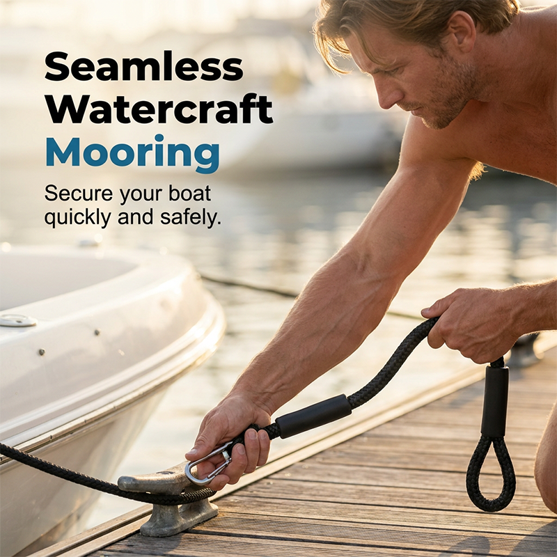 🔥Buy one get one free for a limited time 🔥Elastic dock rope with stainless steel clips