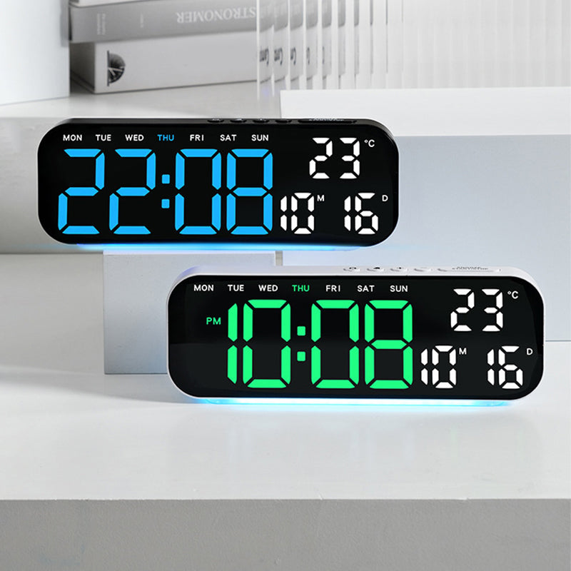 🎉 2026 Sale — Over 45,000 Sold! ⏰ LED Display Digital Alarm Clock with Date Temp Weekday – Large Digits & Ambient Light 🌈