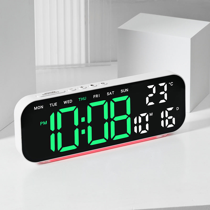 🎉 2026 Sale — Over 45,000 Sold! ⏰ LED Display Digital Alarm Clock with Date Temp Weekday – Large Digits & Ambient Light 🌈