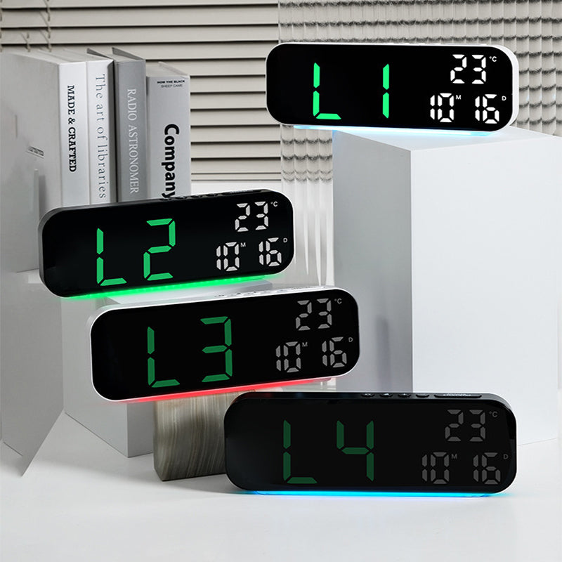 🎉 2026 Sale — Over 45,000 Sold! ⏰ LED Display Digital Alarm Clock with Date Temp Weekday – Large Digits & Ambient Light 🌈